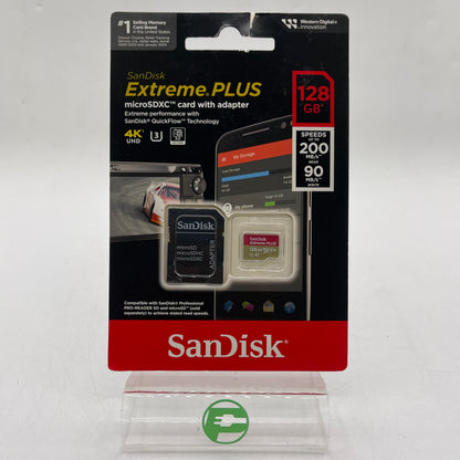 New SanDisk Extreme Plus 128GB microSDXC P001-001219-128G