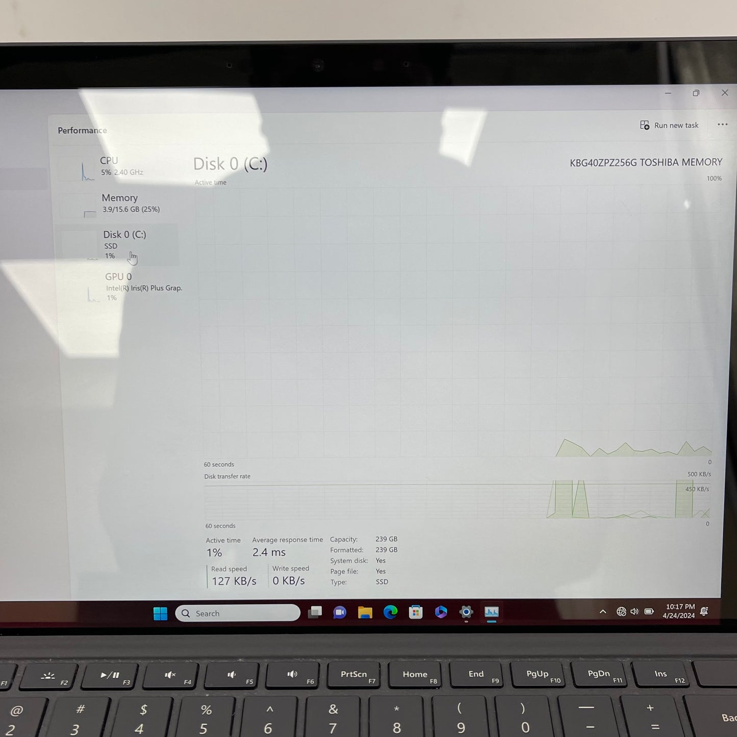 Microsoft Surface Pro 7 1866 12.3" i7-1065G7 1.3GHz 16GB RAM 256GB SSD