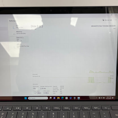 Microsoft Surface Pro 7 1866 12.3" i7-1065G7 1.3GHz 16GB RAM 256GB SSD
