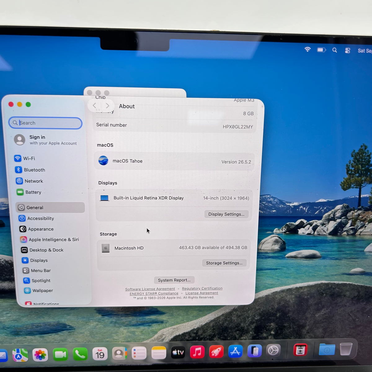 2023 Apple MacBook Pro 14" M3 8C GPU 4.0GHz 8GB RAM 512GB SSD A2918