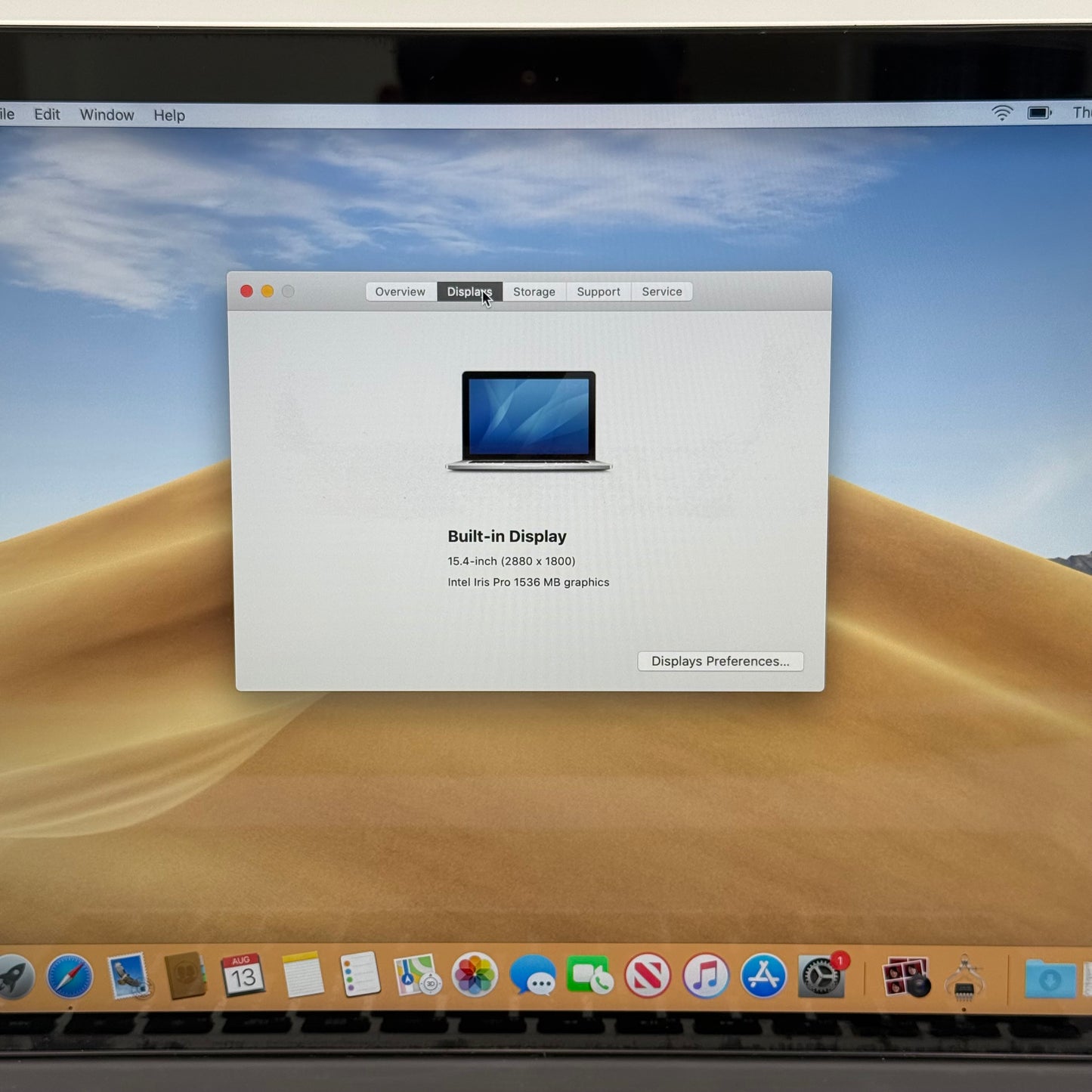 2015 Apple MacBook Pro 15" i7 2.8GHz 16GB RAM 1TB SSD Silver A1398