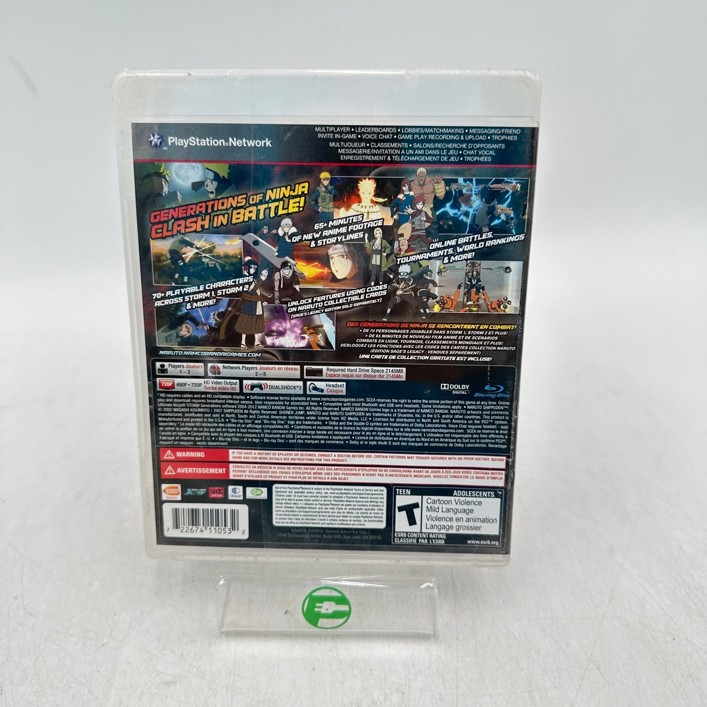 New Naruto Shippuden Ultimate Ninja Storm Generations (Sony PlayStation 3, 2012)