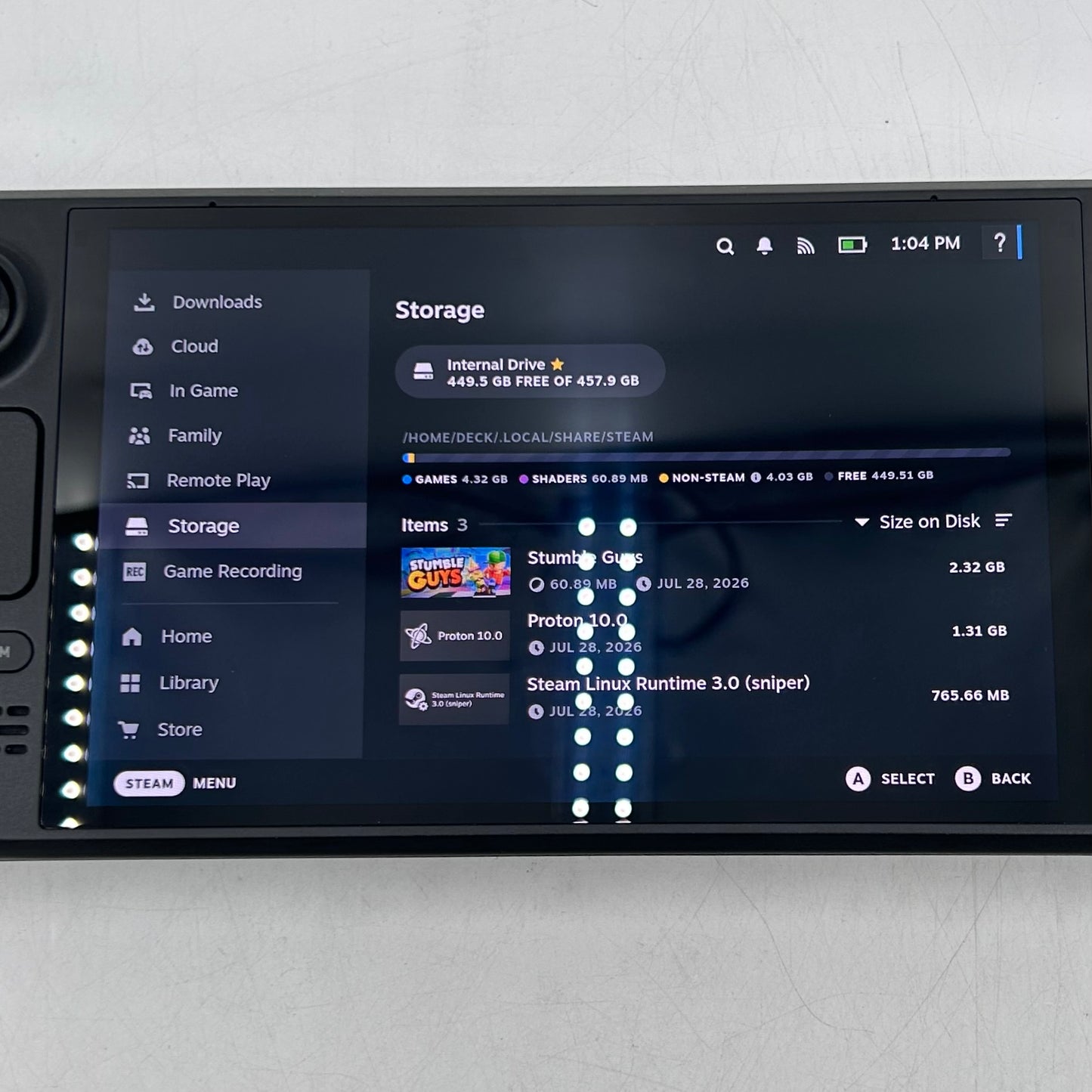 Valve Steam Deck OLED 7.4" AMD 6nm Ryzen APU 16GB RAM 512GB Black 1030