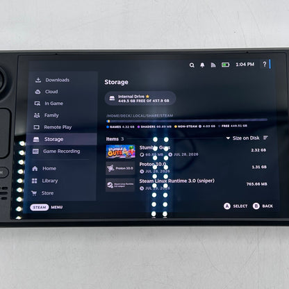 Valve Steam Deck OLED 7.4" AMD 6nm Ryzen APU 16GB RAM 512GB Black 1030