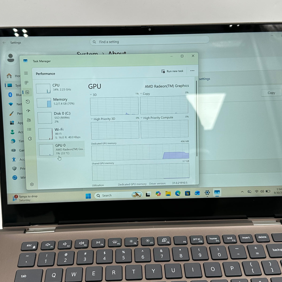 Dell Inspiron 7405 14" Ryzen 5 4500U 2.3GHz 8GB RAM 256GB SSD