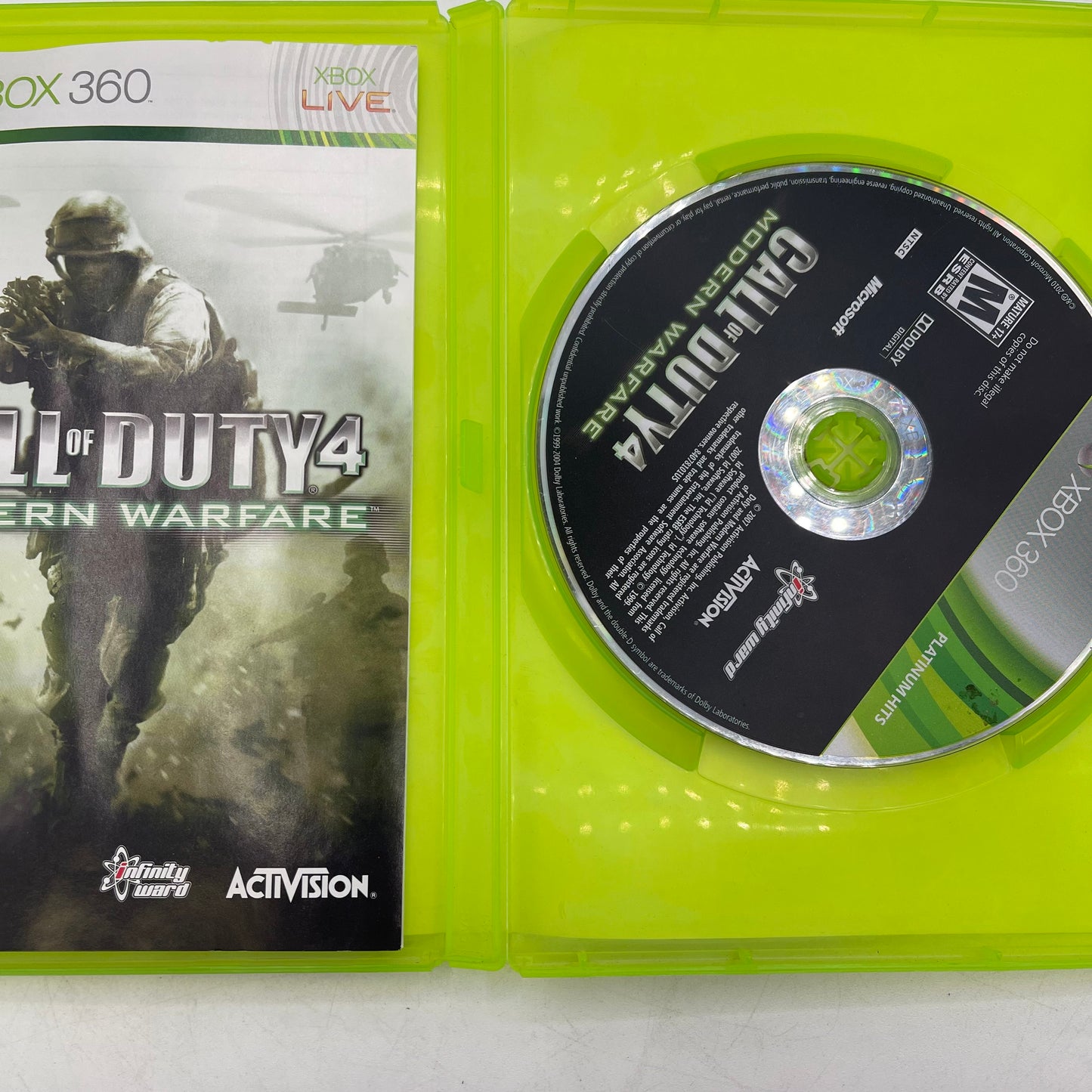 Lot of 2 Microsoft Xbox 360 Games Halo | COD 4