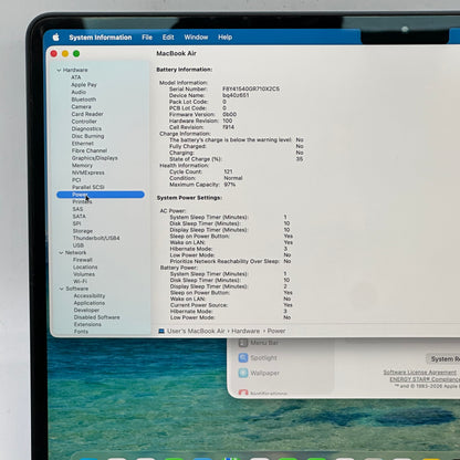 2024 Apple Macbook Air 13.6" M3 8C GPU 4.0GHz 8GB RAM 256GB SSD A3113