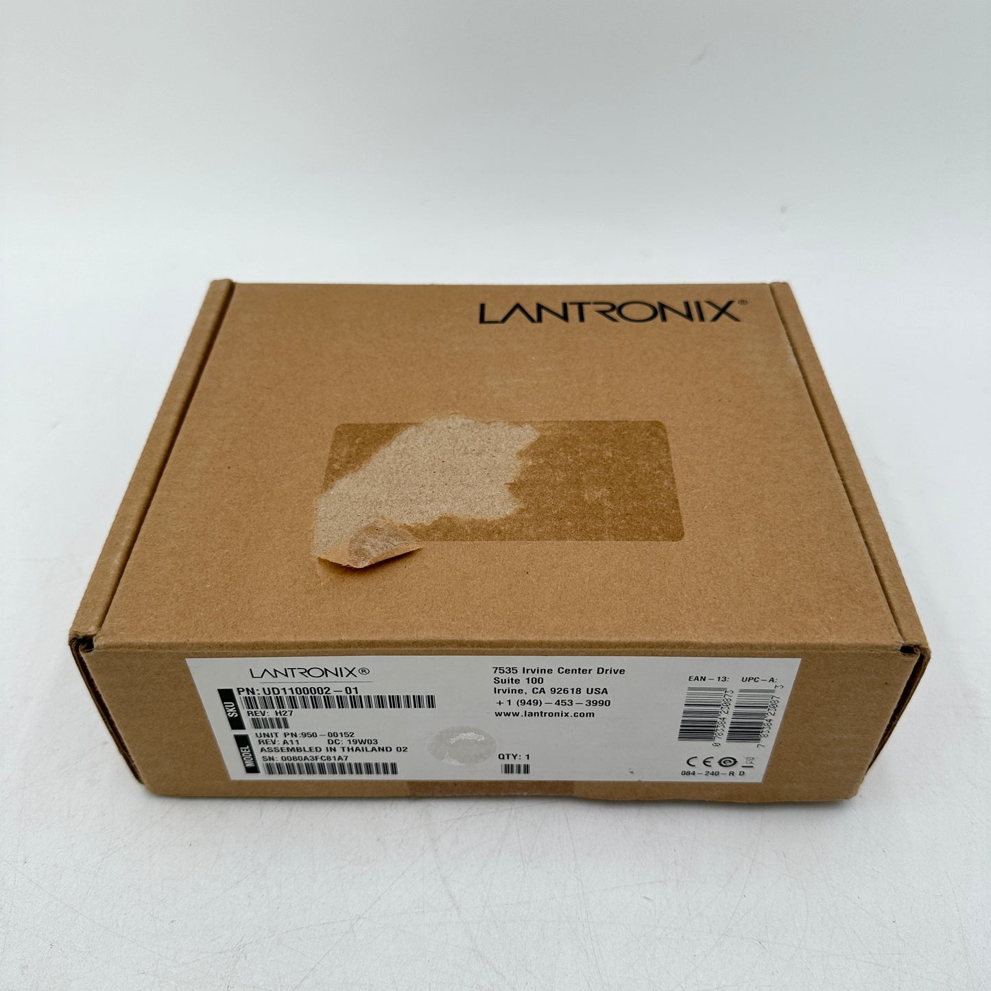 New Lantronix Universal Device Server Ethernet to Serial Adapter Card UD1100002-01