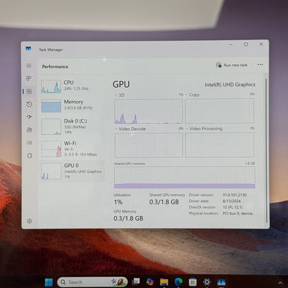 Microsoft Surface Pro 7 1866 12.3" i3-1005G1 1.2GHz 4GB RAM 128GB SSD