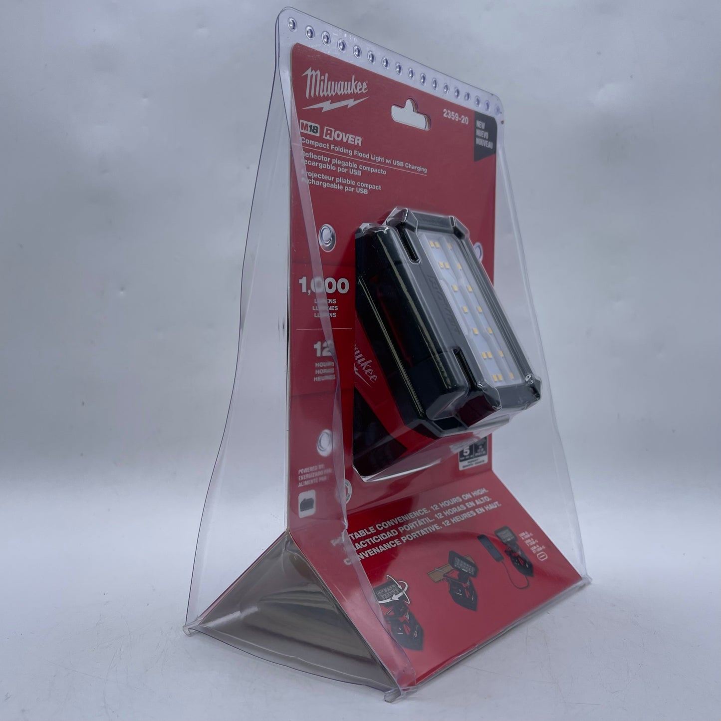 New Milwaukee 2359-20 M18 18V Compact Folding Flood Light w/ USB Charging