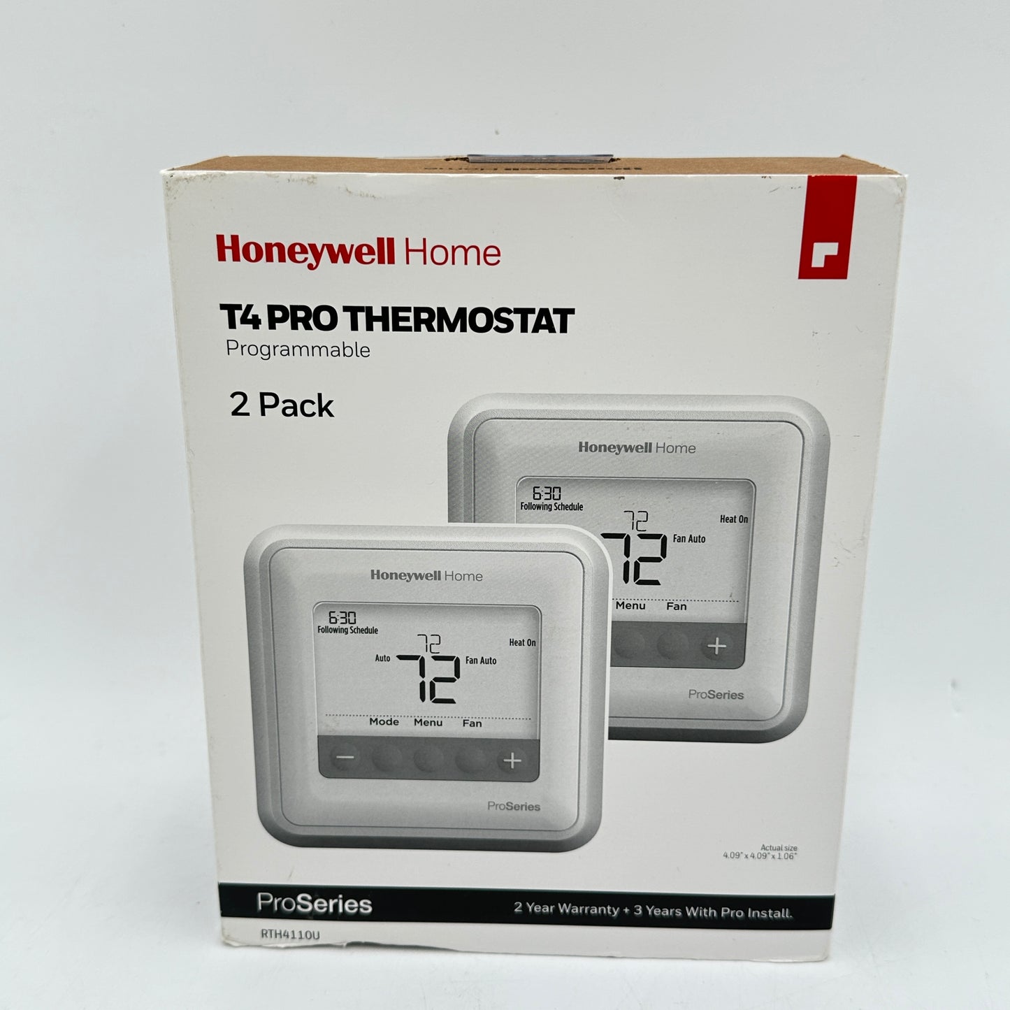 Honeywell Pack Of 2 T4 Pro Smart Thermostat White TH4110U2005