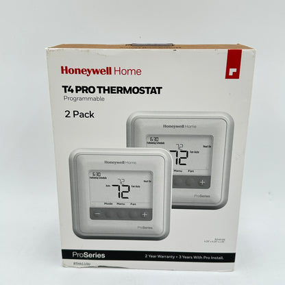 Honeywell Pack Of 2 T4 Pro Smart Thermostat White TH4110U2005