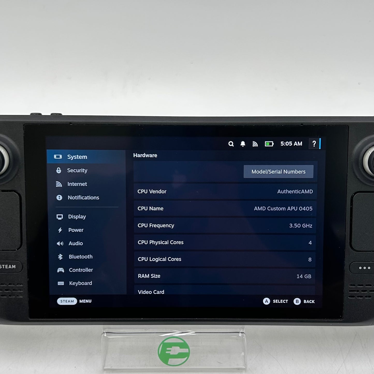 Valve Steam Deck 7" AMD 7nm Ryzen APU 16GB RAM 512GB Black 1010