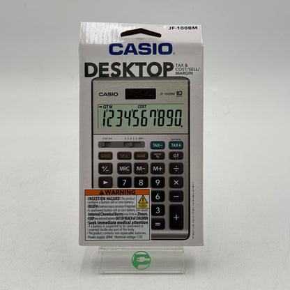 New Casio JF-100BM Solar/Battery-Powered Calculator