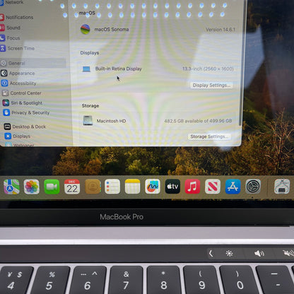 2020 Apple MacBook Pro 13.3" i5 2.0GHz 16GB RAM 512GB SSD Space Gray A2251