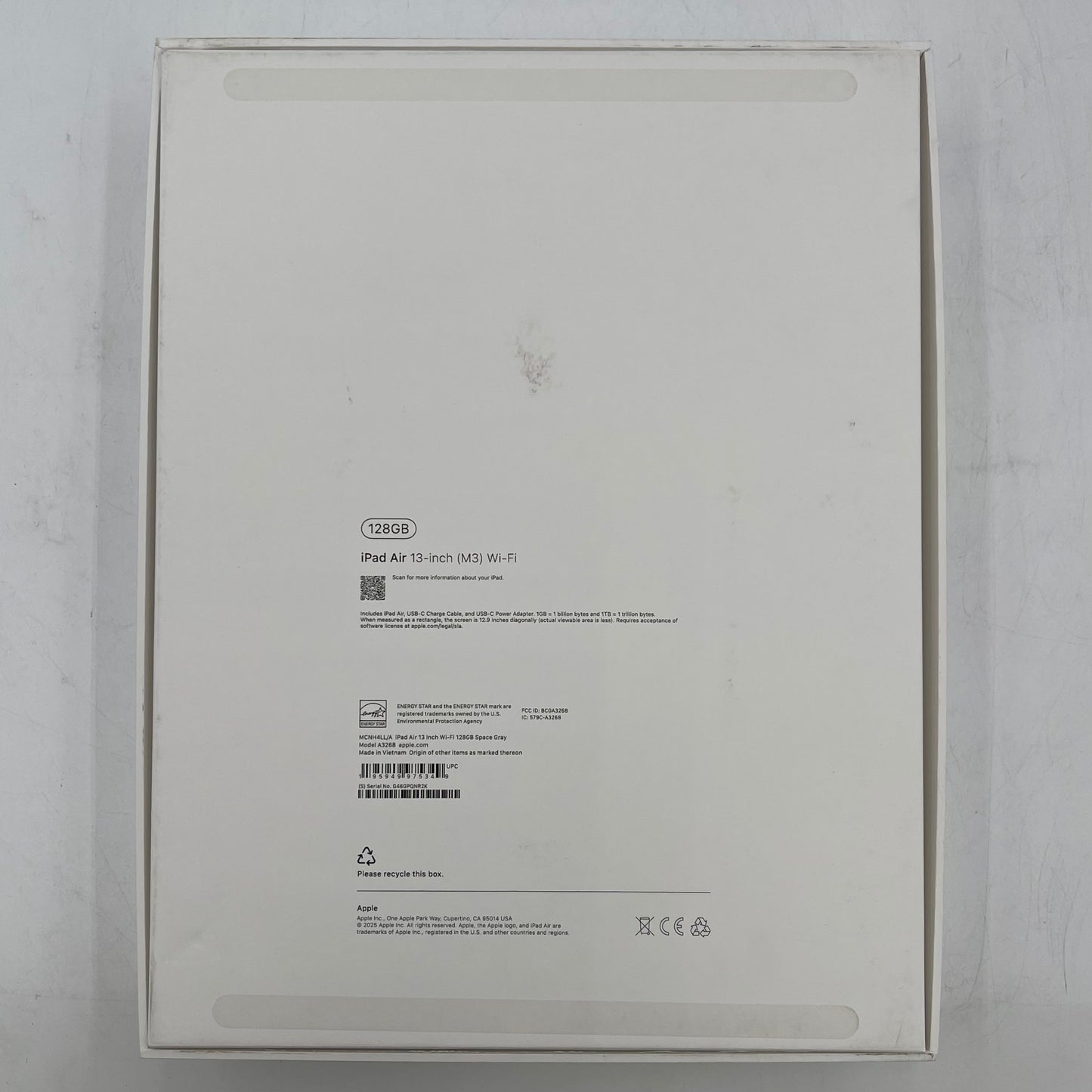 WiFi Only Apple iPad Air 13" M3 128GB Space Gray MCNH4LL/A