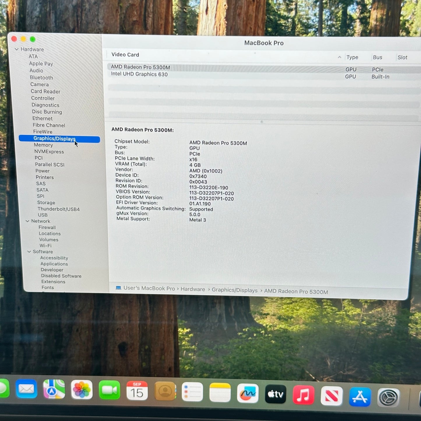 2019 Apple MacBook Pro 16" i7-9750H 2.6GHz 32GB RAM 512GB SSD 5300M A2141
