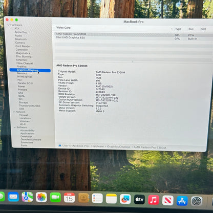 2019 Apple MacBook Pro 16" i7-9750H 2.6GHz 32GB RAM 512GB SSD 5300M A2141