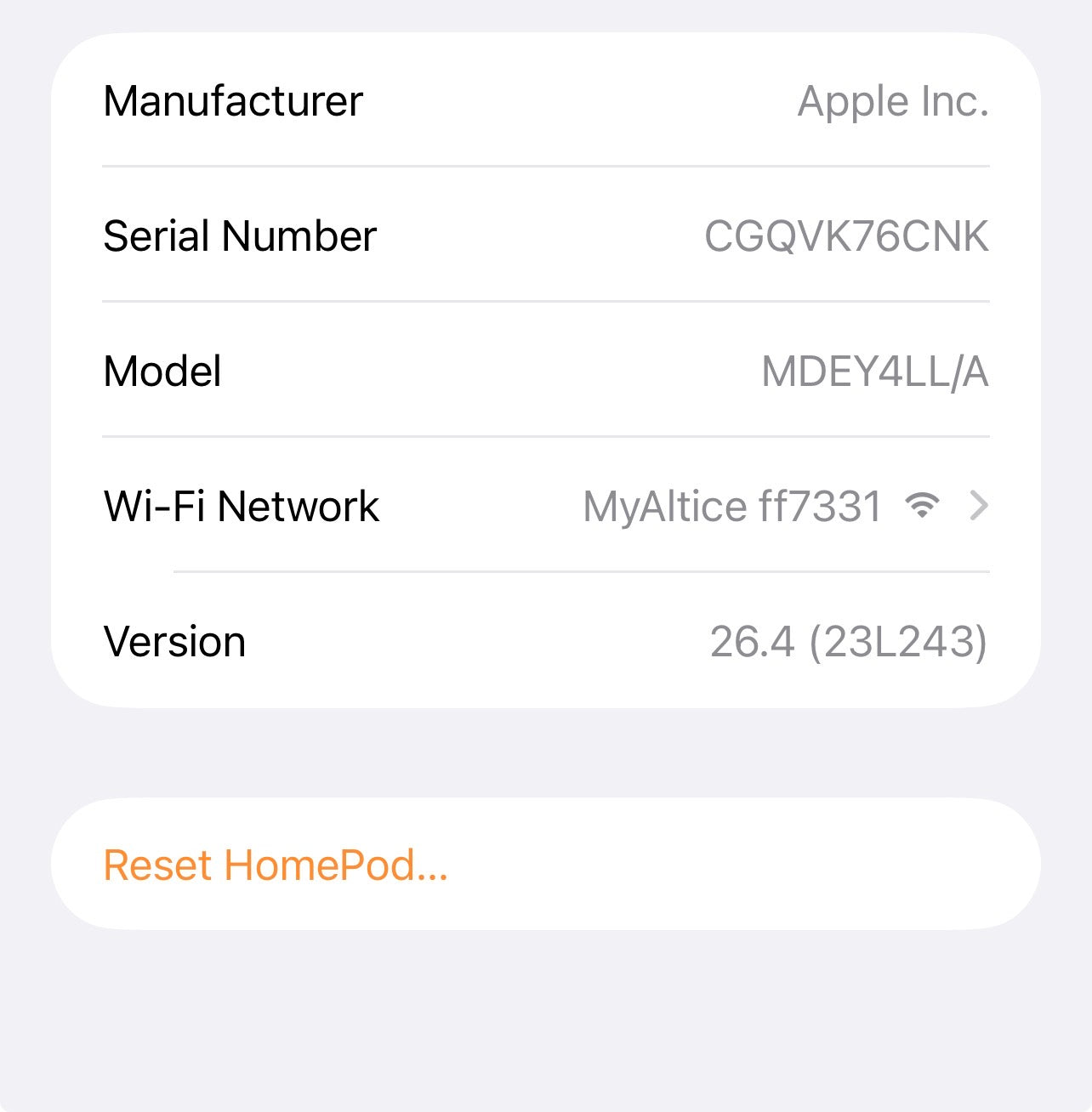 Apple HomePod 2nd Gen White MDEY4LL/A Smart Speaker