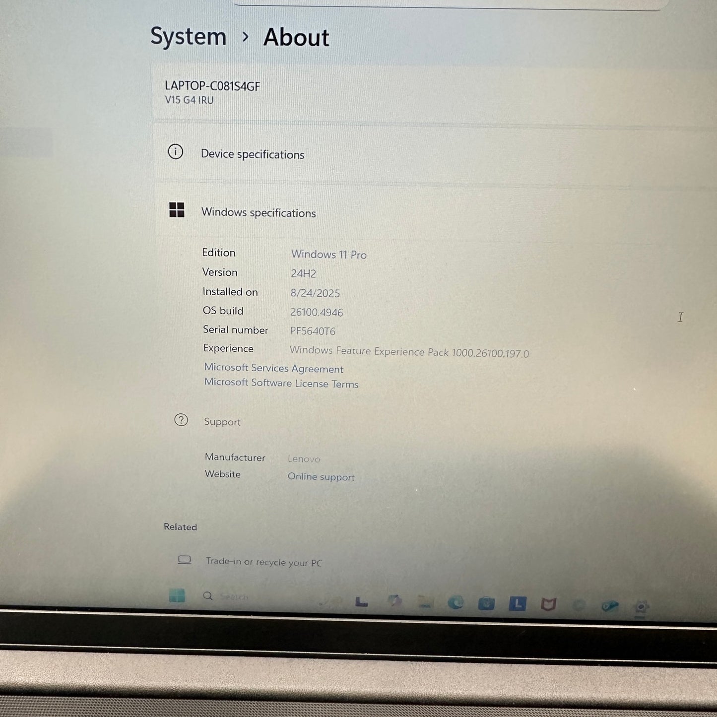 Lenovo V15 G4 IRU 83A1 15.6" i3-1315U 1.2GHz 8GB RAM 256GB SSD
