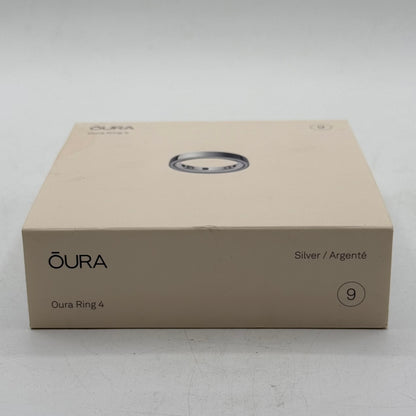 New Oura Ring 4 Size 9 Silver Titanium Smart Ring JZ90-54217-09