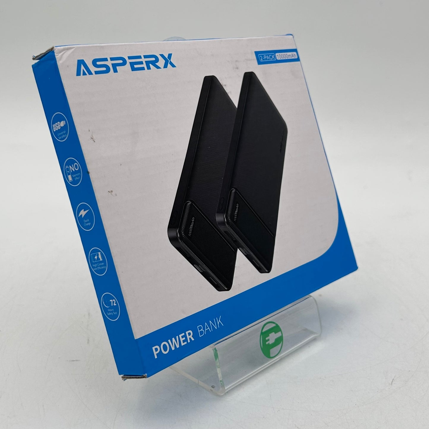 New AsperX HYG003 10000mAh Power Bank Black 2-Pack