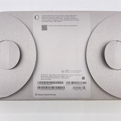 Unlocked Apple Watch Ultra 2 49MM Black Titanium Black Ocean Band  MX4P3LW/A