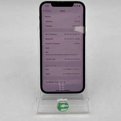 Factory Unlocked Apple iPhone 12 64GB Blue MGF73LL/A