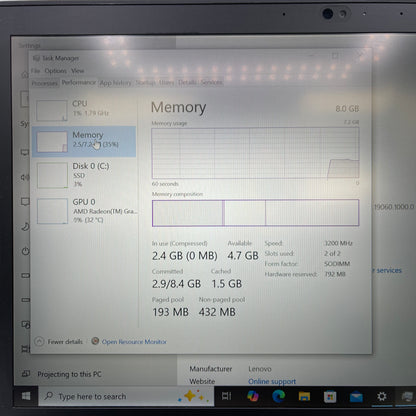 Lenovo ThinkPad T14 Gen 1 14" Ryzen 5 Pro 4650U 2.1GHz 8GB RAM 256GB SSD