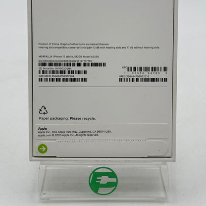 New Factory Unlocked Apple iPhone 17 512GB White MG4F4LL/A