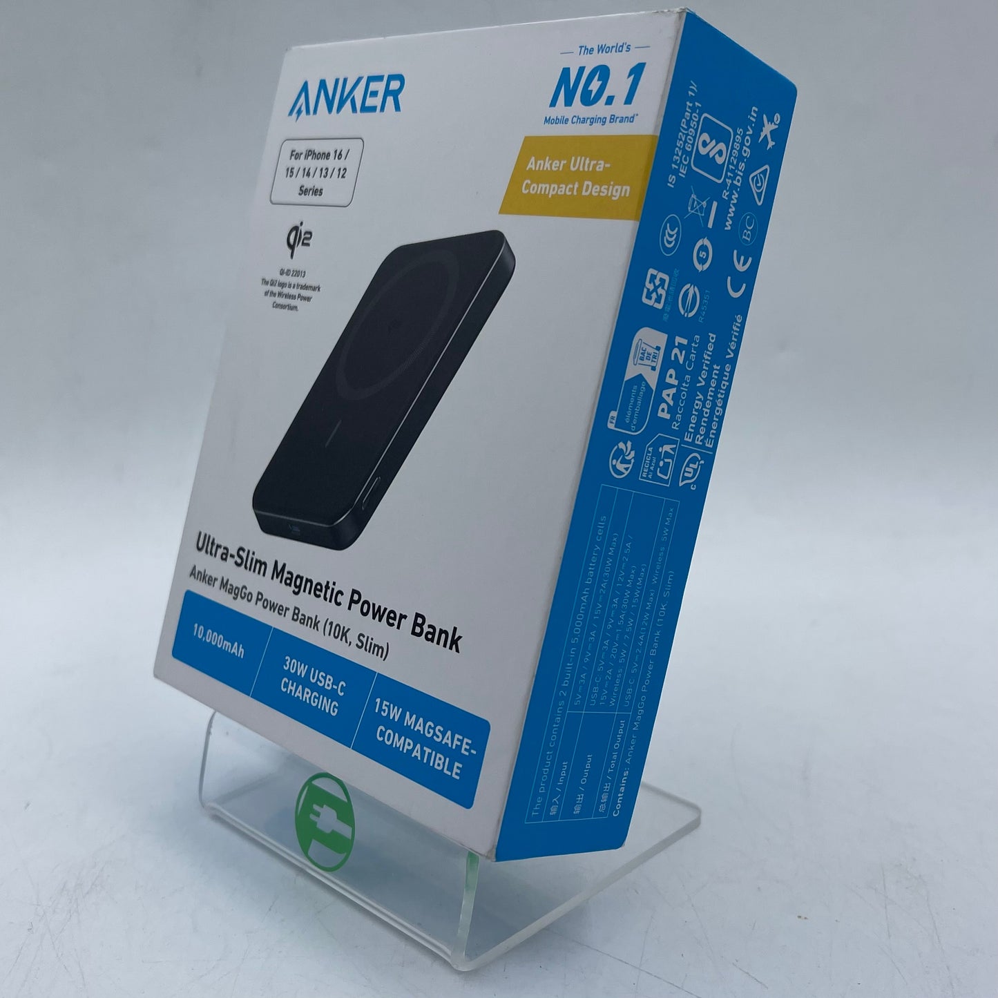New Anker Ultra Slim Magnetic Power Bank MagGo 10K Power Bank A1664