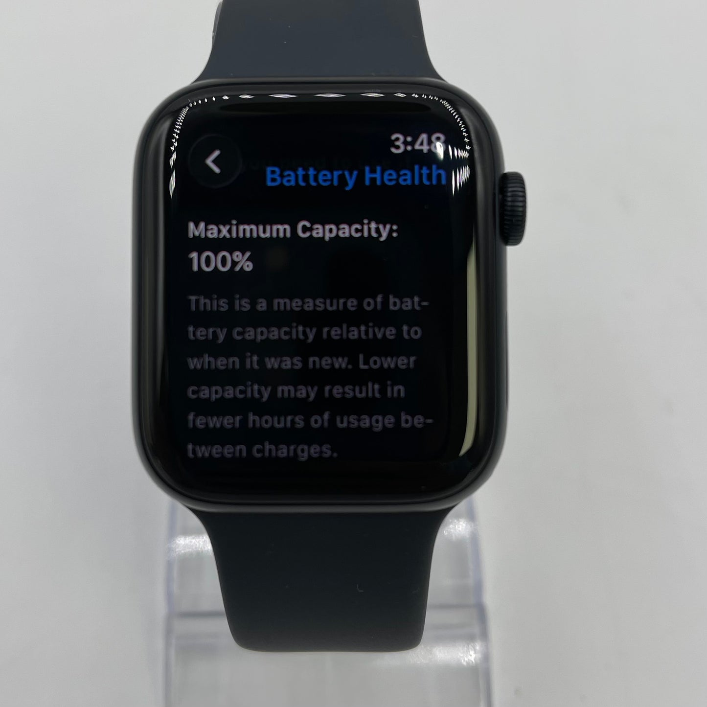 GPS Only Apple Watch SE 3 44MM Midnight Aluminum Black Sport Band MEHQ4LW/A