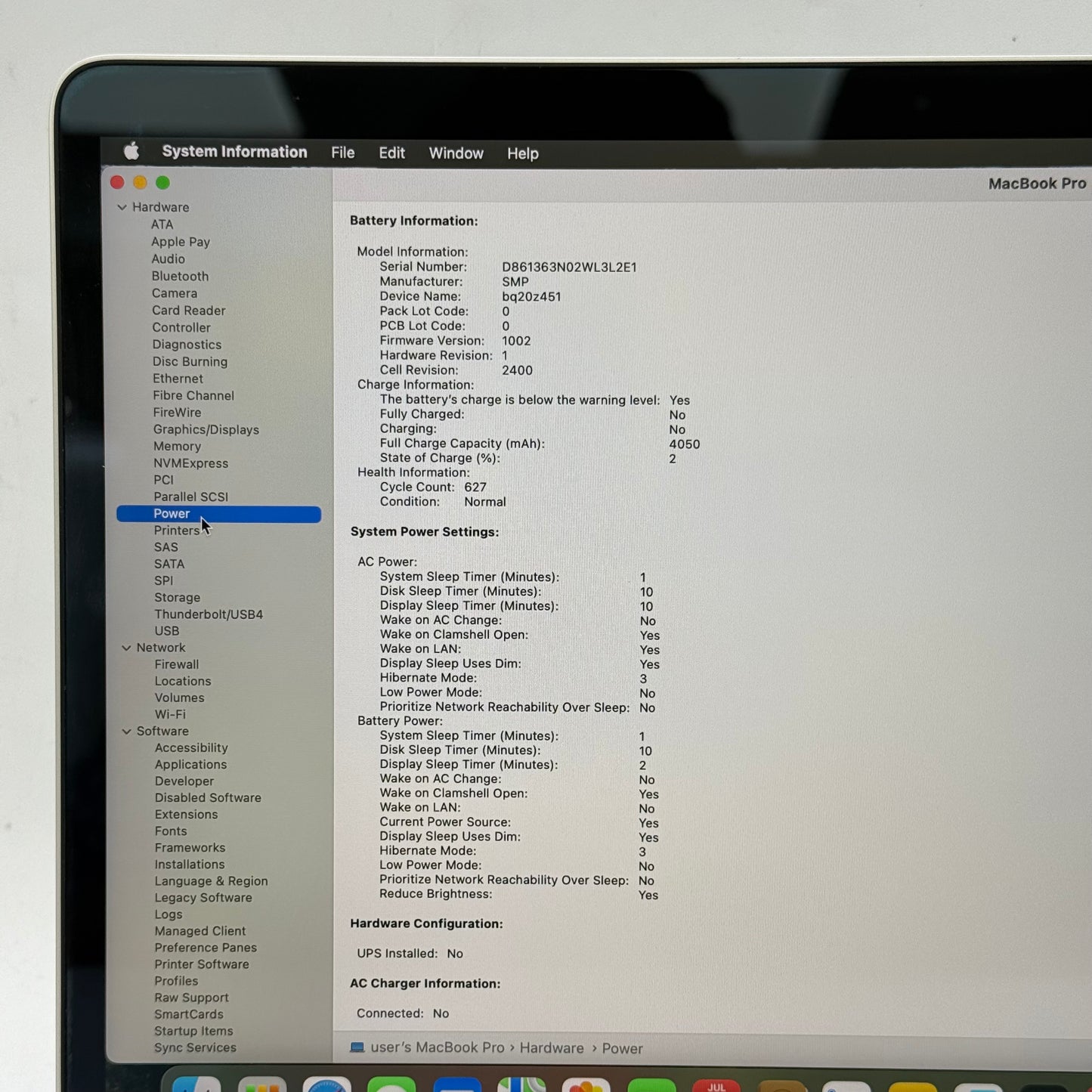 2019 Apple MacBook Pro 13.3" i5 1.4GHz 8GB RAM 256GB SSD Silver A2159