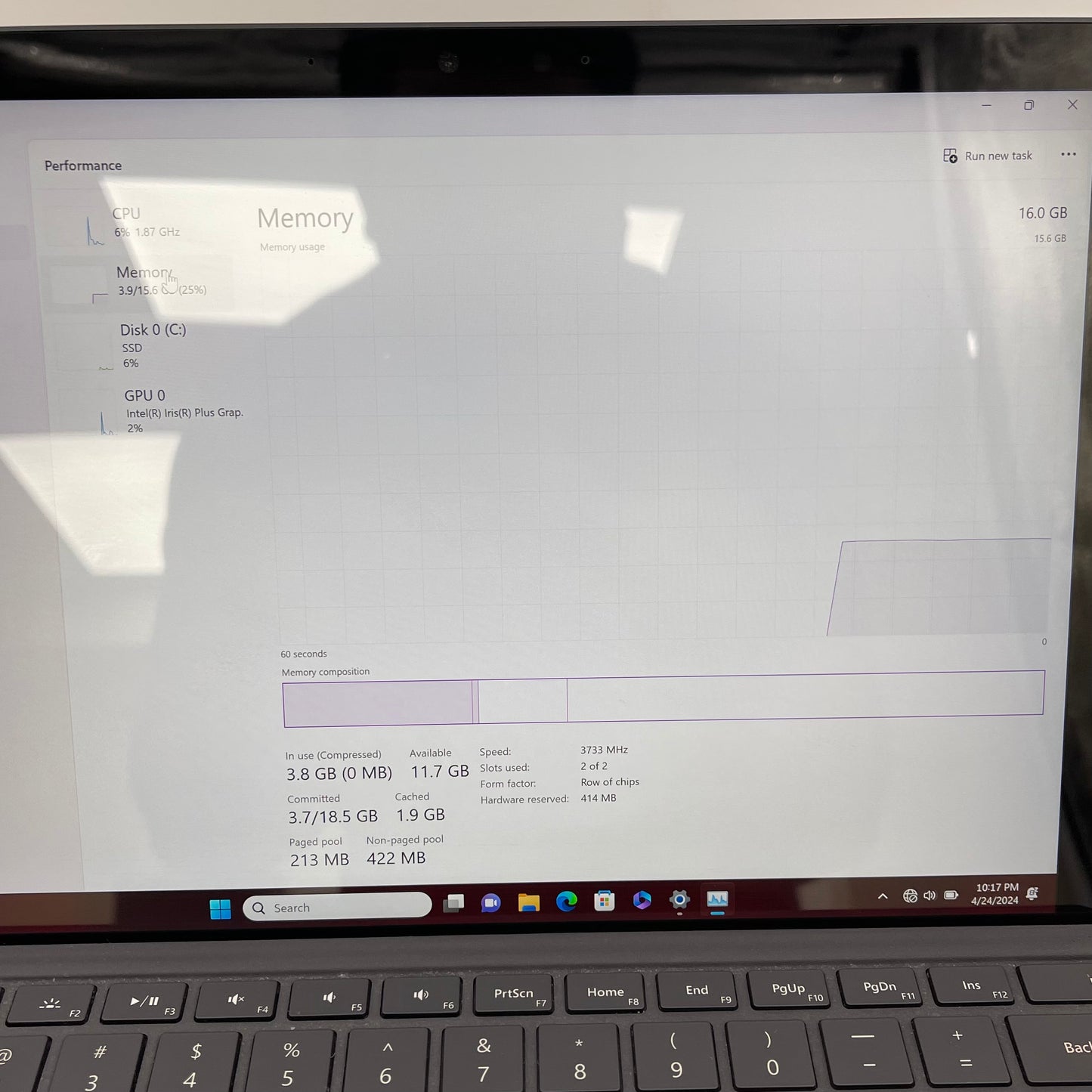 Microsoft Surface Pro 7 1866 12.3" i7-1065G7 1.3GHz 16GB RAM 256GB SSD