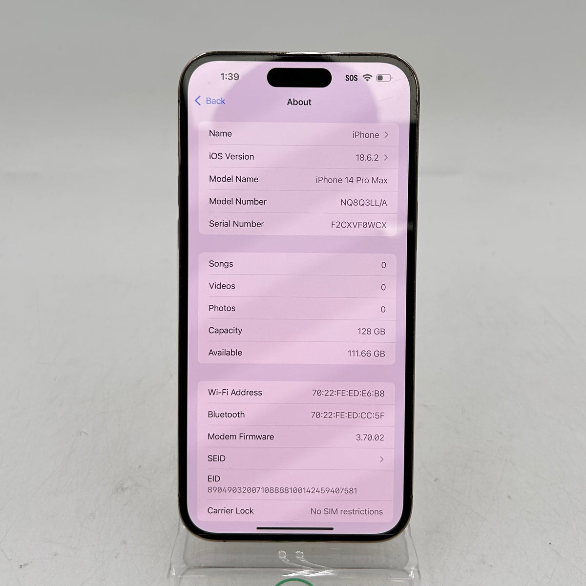 Factory Unlocked Apple iPhone 14 Pro Max 128GB Gold NQ8G3LL/A