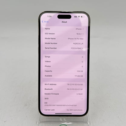 Factory Unlocked Apple iPhone 14 Pro Max 128GB Gold NQ8G3LL/A