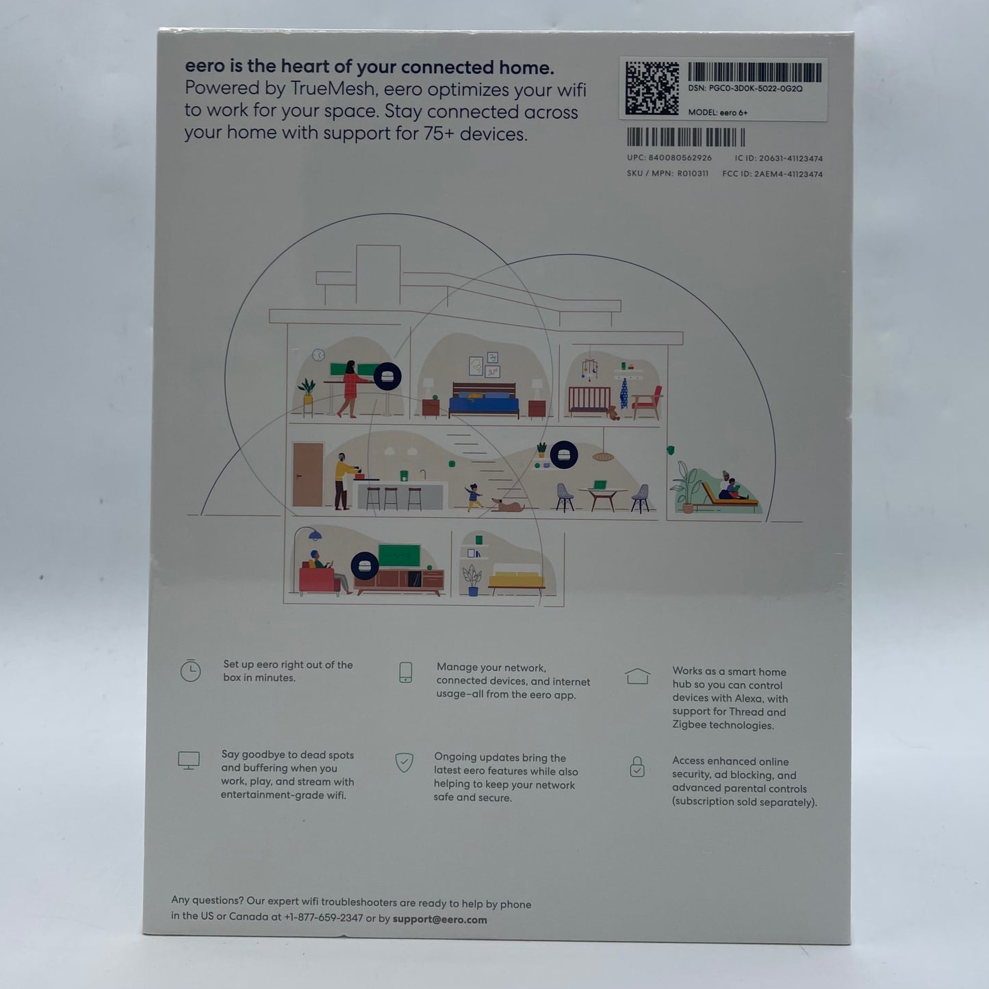 New EERO Dual Band Mesh Wi-Fi 6 System 6+