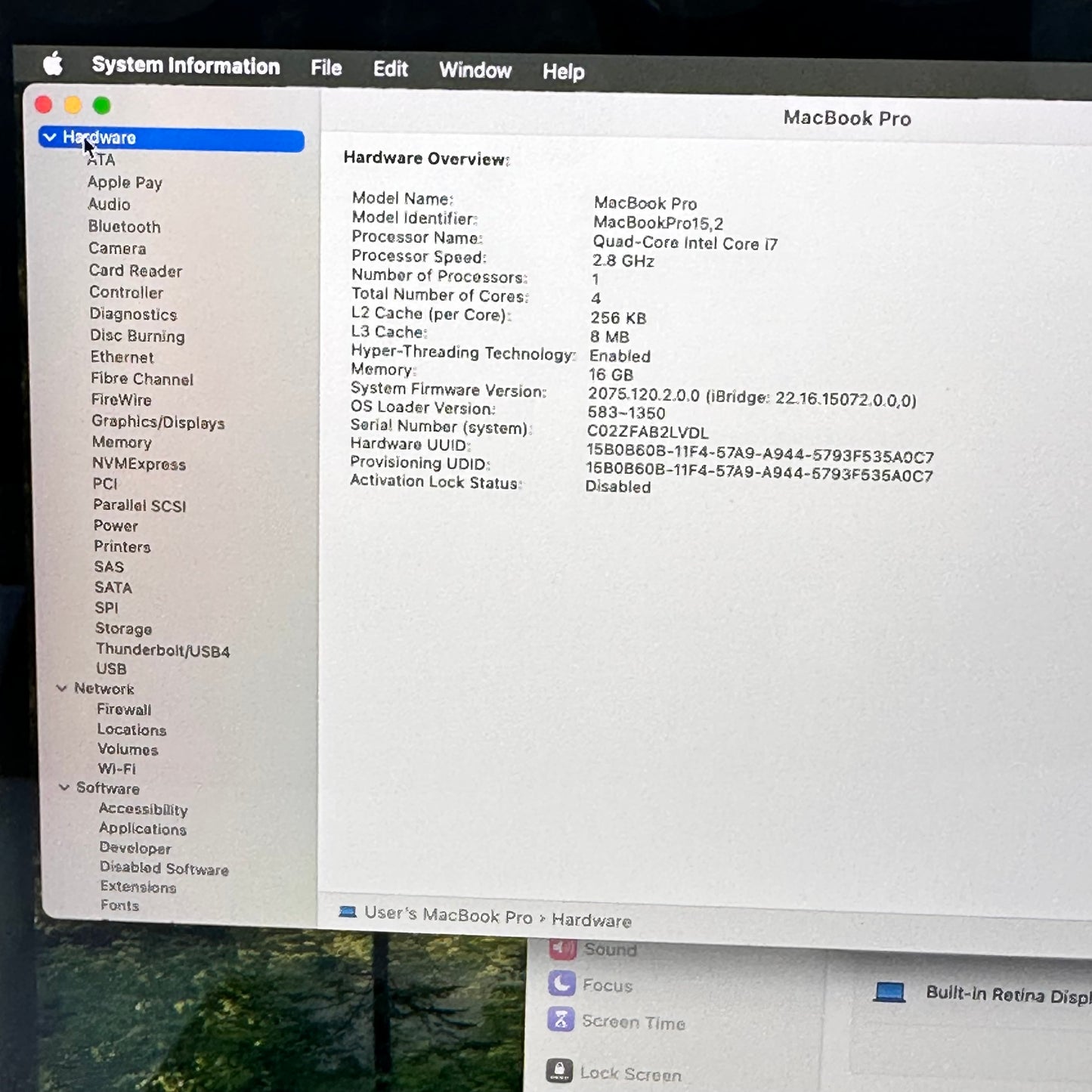 2018 Apple MacBook Pro 13.3" i7-8569U 2.8GHz 16GB RAM 1TB SSD Space Gray A1989