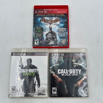 Lot of 3 Sony PlayStation 3 PS3 Games : Batman|COD Black Ops|COD MW3