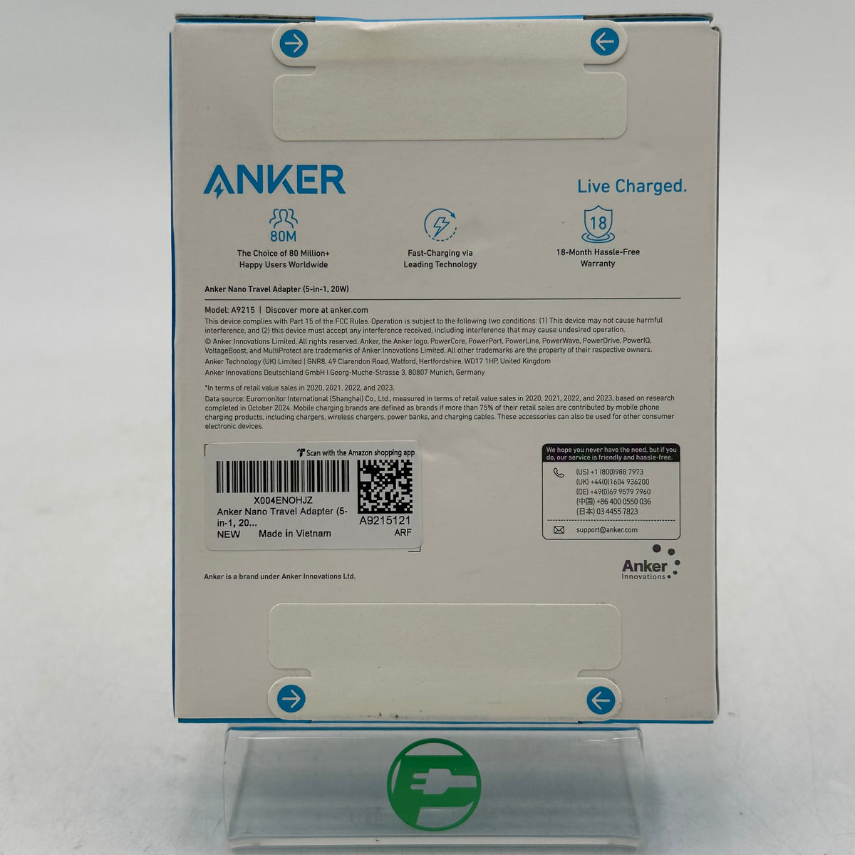 New Anker Nano Travel Adapter 5-in-1 20W Power Adapter A9215
