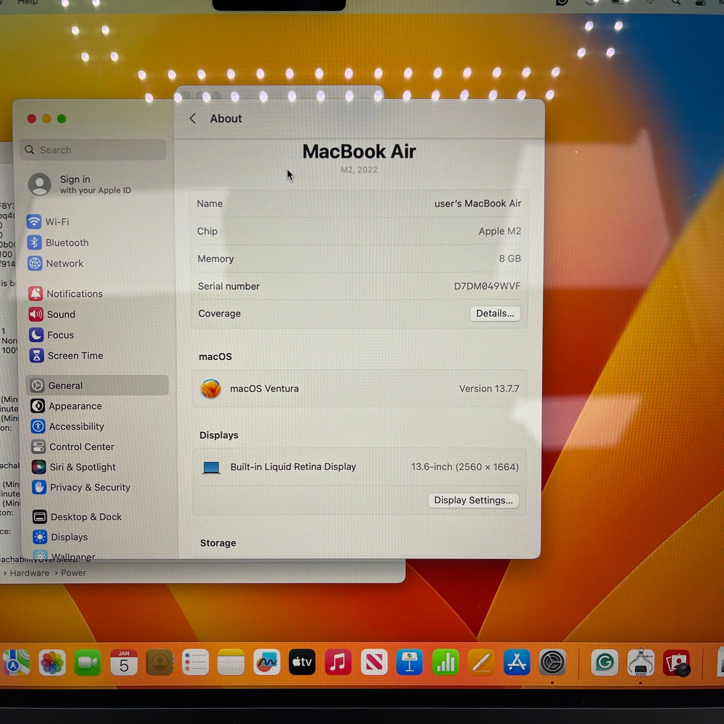 Broken 2022 Apple MacBook Air M2 8C GPU 3.5GHz 8GB 256GB A2681 Remotely Managed