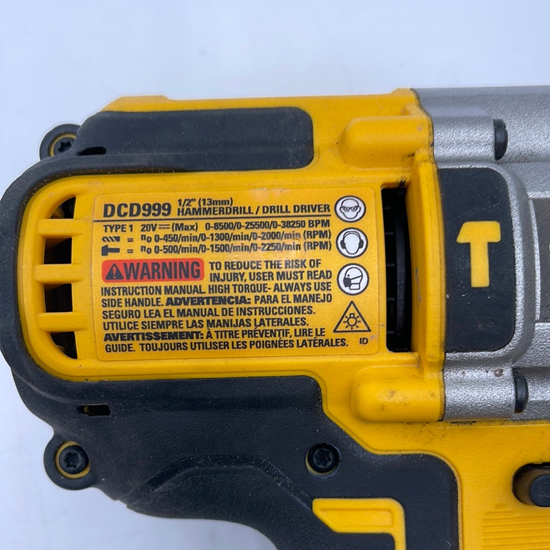 DeWalt DCD999 20V Brushless 1/2" Hammer Drill With Battery and 360Deg