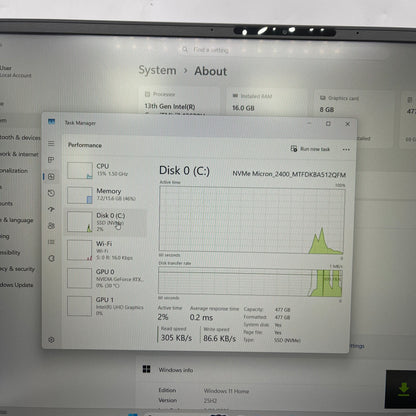 Asus ROG Zephyrus G16 GU603 16" i7-13620H 2.4GHz 16GB RAM 512GB GeForce RTX 4060