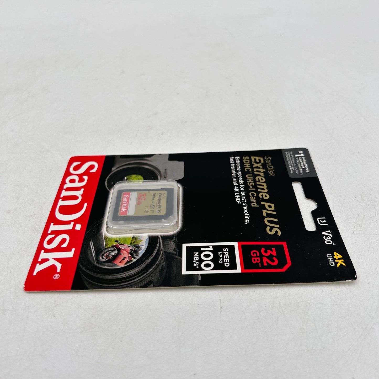 New SanDisk Extreme Plus 32GB 100MB/s SDHC Card SDSDXWT-032-ANCIN