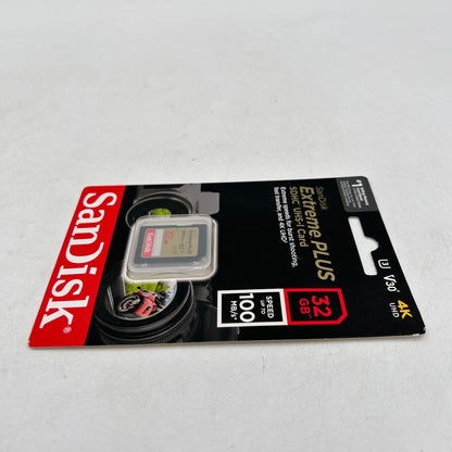 New SanDisk Extreme Plus 32GB 100MB/s SDHC Card SDSDXWT-032-ANCIN