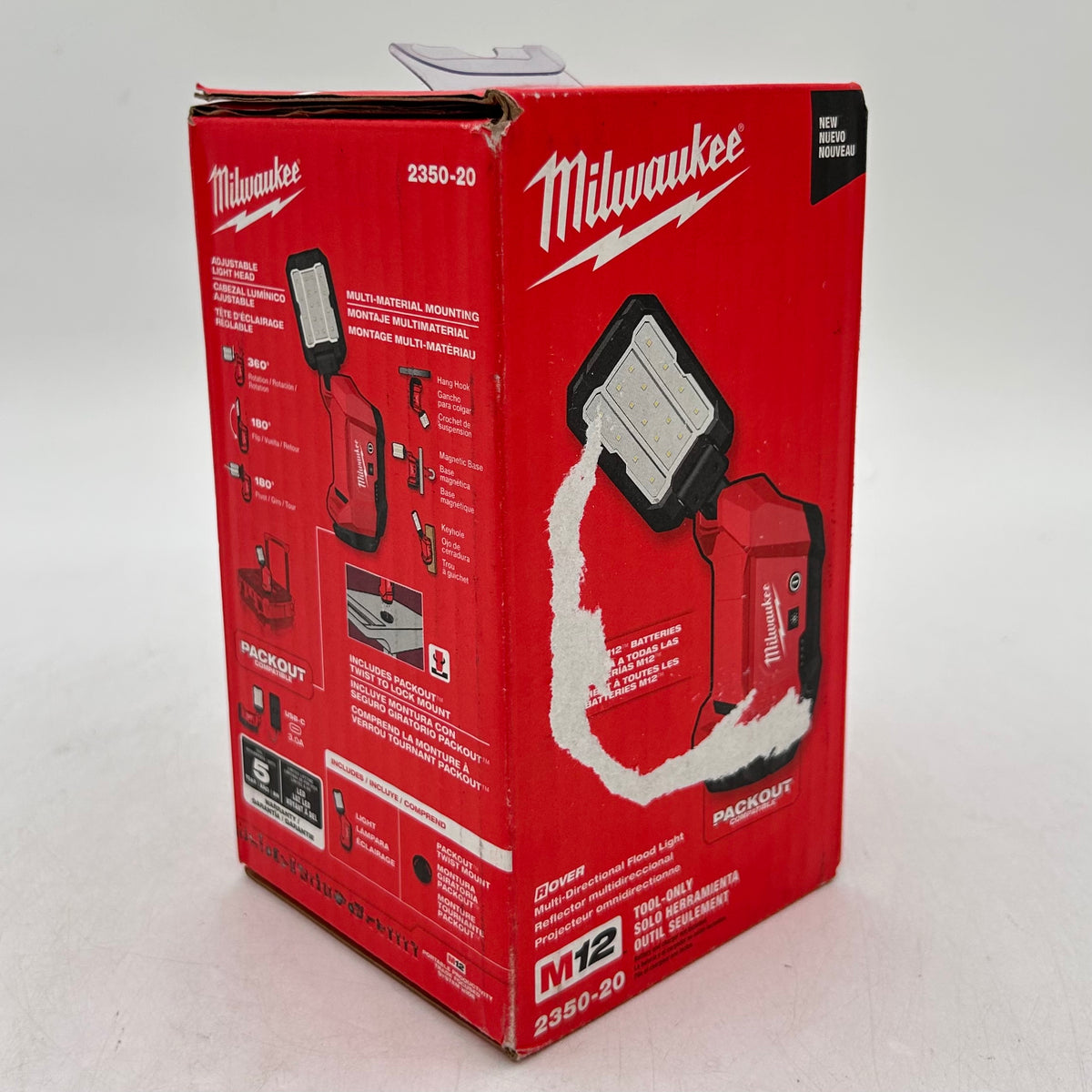 New Milwaukee 2350-20 M12 12V Multi Directional Flood Light