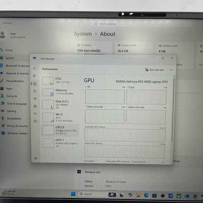Asus ROG Zephyrus G16 GU603 16" i7-13620H 2.4GHz 16GB RAM 512GB GeForce RTX 4060