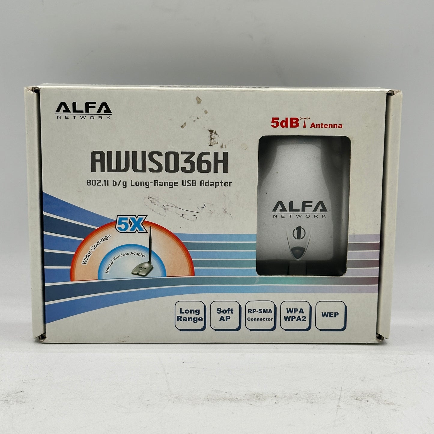 Alfa Network 802.11 b/g  Long Range USB Adapter AWUS036H