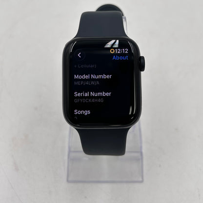 Unlocked Apple Watch SE 3 44MM Midnight Aluminum Black Sport Band MEPJ4LW/A
