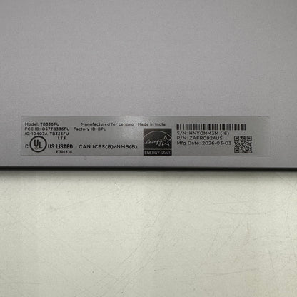 WiFi Only Lenovo Idea Tab 128GB Luna Grey TB336FU
